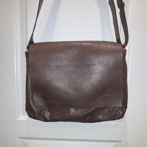 **SOLD** m0851 Postman Messnger bag grey leather